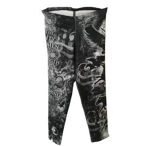 Ranger Up Small Fitness Capris Black & White 86% polyester 12% spandex 5% Merica